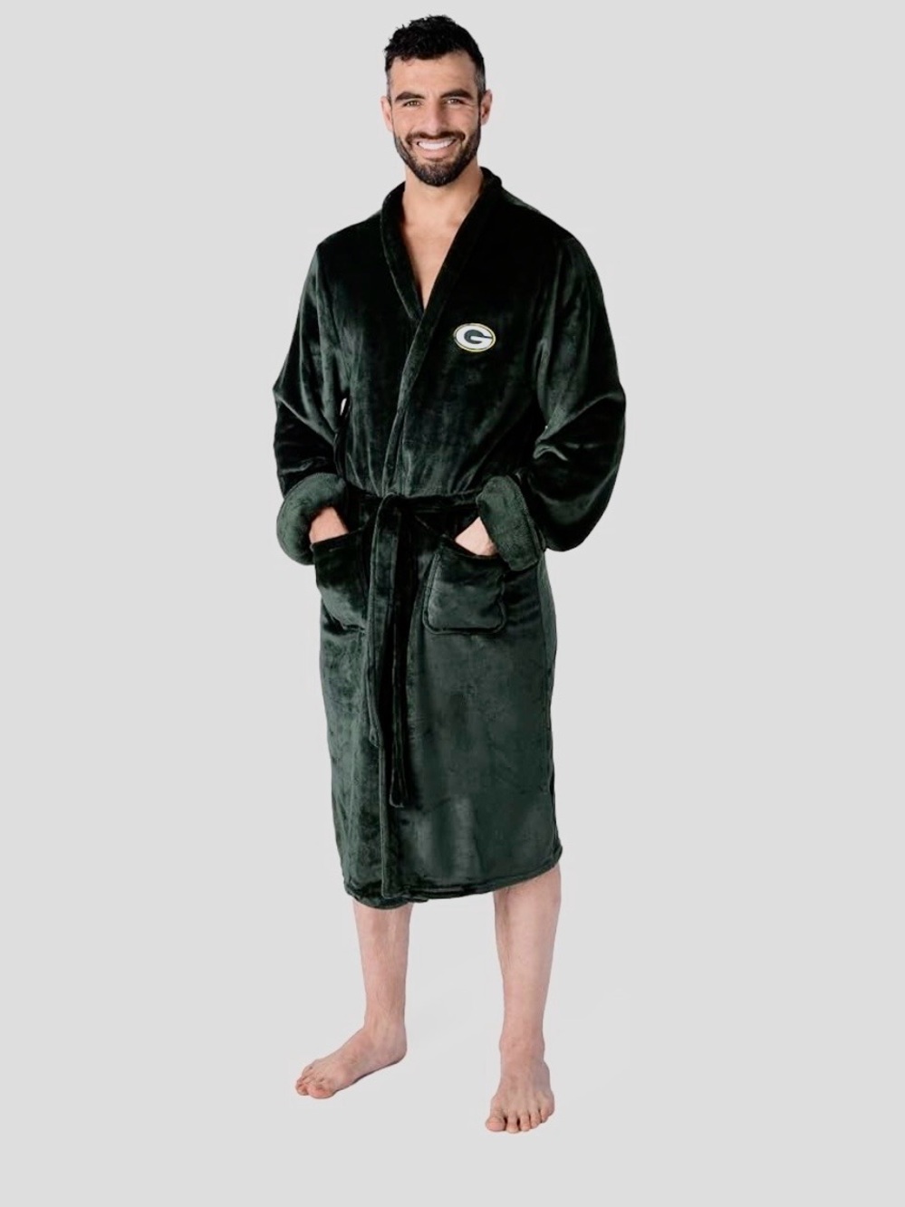 NFL Green Bay Packers L/XL Men's Bath Robe • EUC